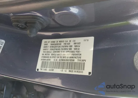 2014 Honda Cr-V Lx из США, поврежденный, VIN 3CZRM3H39EG702598